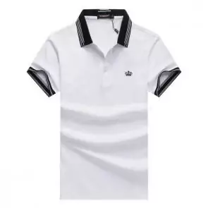 shark hommes t-shirt polo shirt summer lapel an crown business white